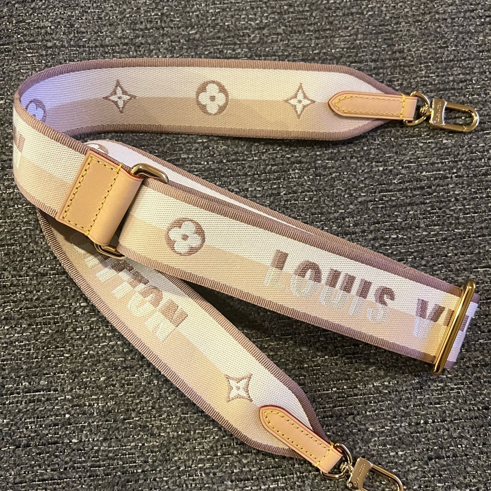 Louis Vuitton Beige and Brown Canvas Strap